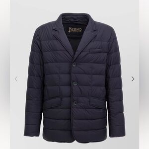 HERNO QUILTED PADDED BLUE JACKET SIZE LARGE EU 52 US 42 - great condition